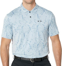 OAKLEY MARBLE JAQUARD Men's Polo Shirt - Copen Blue - Large - NWT