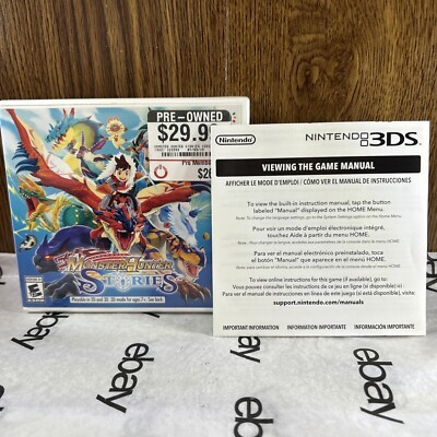 Nintendo 3DS Monster Hunter Stories Case and Manual Only | eBay