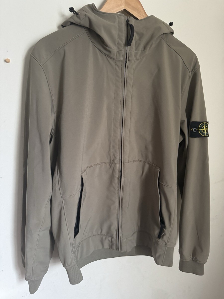 Stone Island Light Soft Shell-R Jacket XL Olive color UK