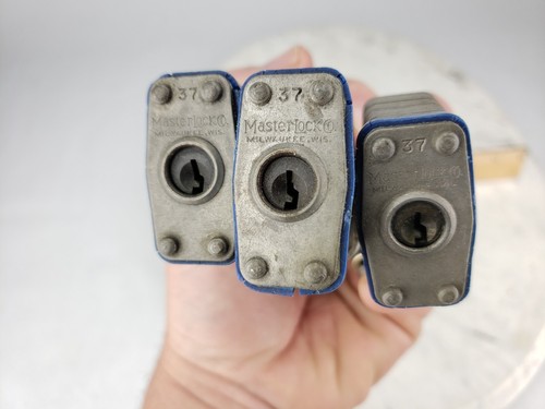 3x Master Lock - Trailer Coupler Latch Lock Multi Purpose Padlock #37 - No Keys - Bild 12 von 12
