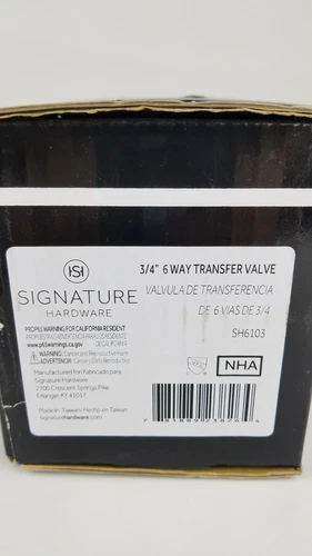 Signature Hardware SH6103 3/4” 6 Way Transfer Valve - Picture 2 of 3