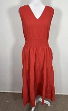 The Get Women’s Red Colored Sleeveless Dress Size M