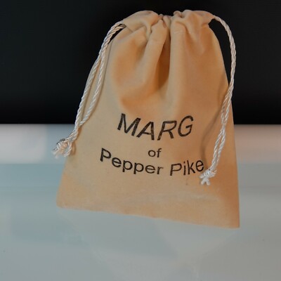 Vintage MARG Of Pepper Pike Jewelry Pouch Drawstring Storage Travel Bag