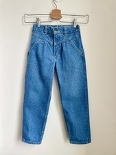 Vintage Oshkosh Denim Jeans Pants 5 Girl Yoke Pleated Waist 80s 90s EUC