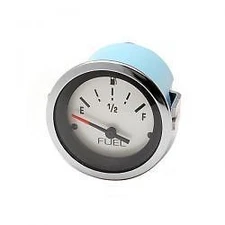 TELEFLEX 63962 LIDO SERIES FUEL GAUGE WHITE FACE CHROME BEZEL MARINE BOAT