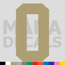 Number Zero 0 Vinyl Die Cut Decal Sticker - Jersey Sport Athlete Varsity
