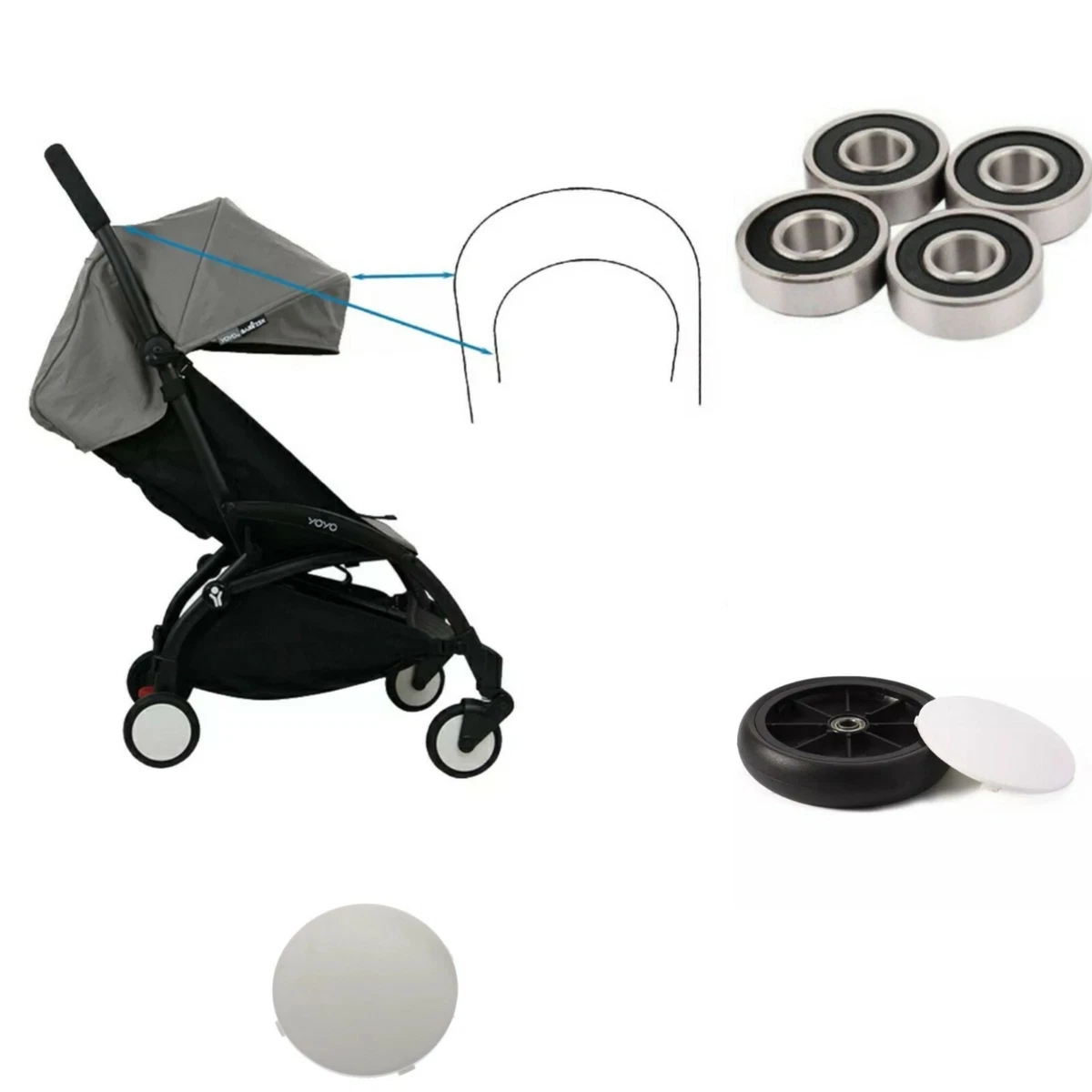 Order the Babyzen YOYO Connect - Black Frame/6+ Colour Pack online - Baby  Plus