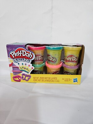 play-doh-sparkle-6-pack-2-cookie-cutters-ebay
