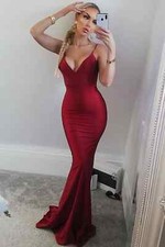 Fashion Nova Walk Behind Me Maxi Dress, Medium, Wine, NWT