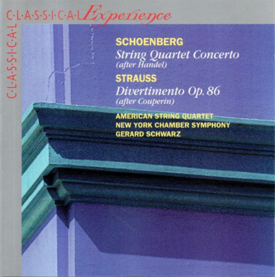 Schoenberg STRING QUARTET CONCERTO/Strauss DIVERTIMENTO Schwarz (C3886)