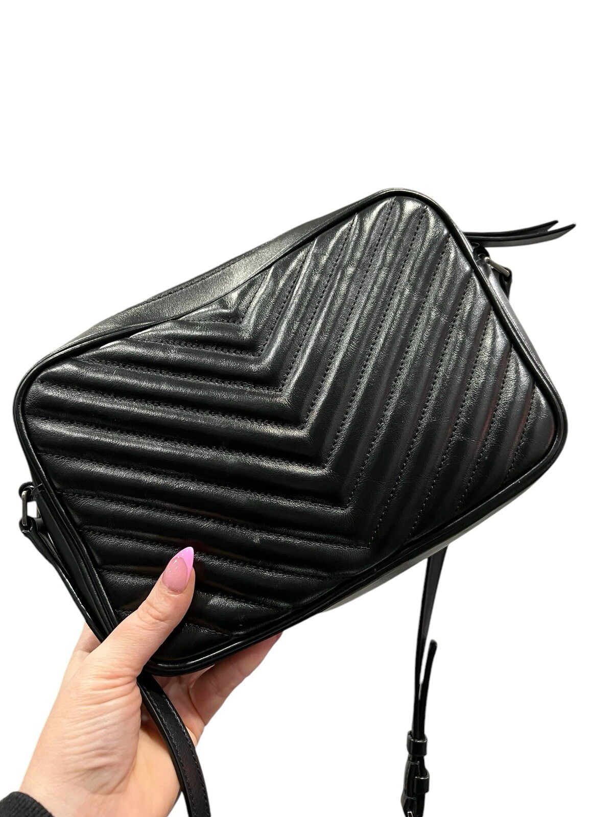 Borsa per fotocamera YSL Saint Laurent nera Lou prezzo al pubblico consigliato $ 1700 autentica