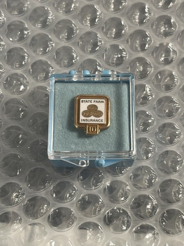 State Farm Insurance 10 Year Service Pin 1/10 18k 