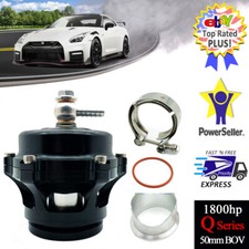 Q Series Black 50mm Blow Off Valve Bov W 18psi Spring Fits Tial V-band Flange