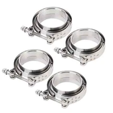 2.5 Inch V Band Clamp With Flange Male Female Stainless Steel Joins 2.5" OD 4Pcs