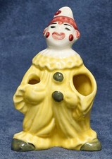 Vintage MIJ Ceramic Clown Tothpase Toothbrush Holder Japan