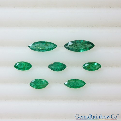Natural Emerald Round, Oval, Marquise Faceted Loose Gemstones Green Zambian #766 - Picture 26 of 26