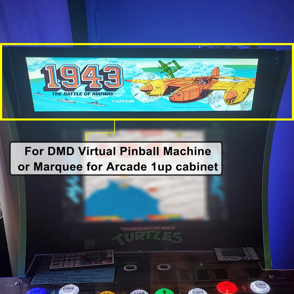 14.9" 1280x390 LCD Gaming Marquee Monitor Stretched Bar Display DMD HD Screen - Image 4 of 4