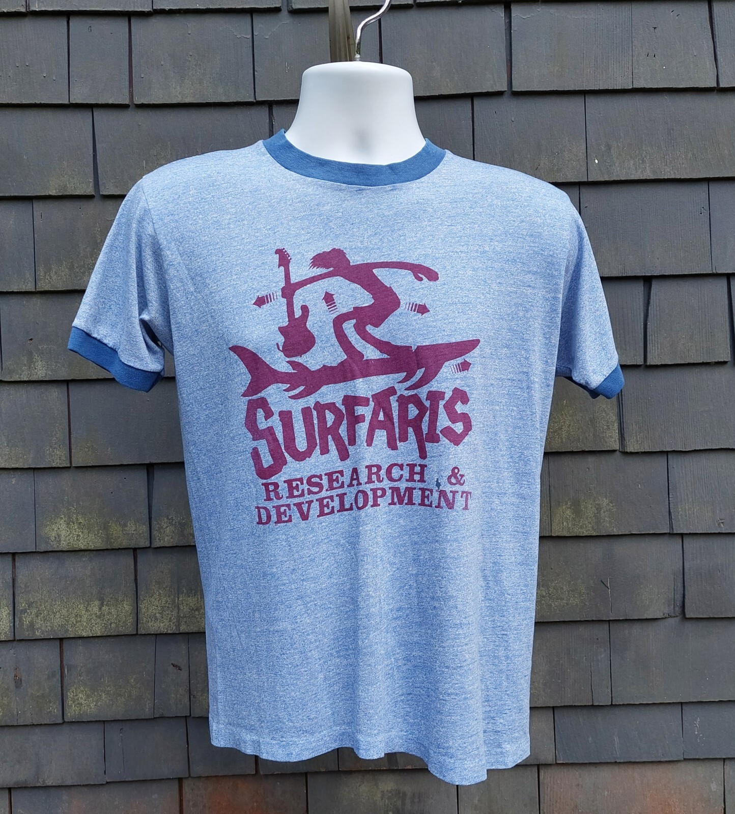 Rare! 70s Surfaris Surf Rock Band Vintage Blue Ringer… - Gem