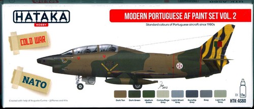 Hataka Hobby Paints MODERN PORTUGUESE AIR FORCE COLORS #2 Acrylic Paint Set - 第 1/2 張圖片