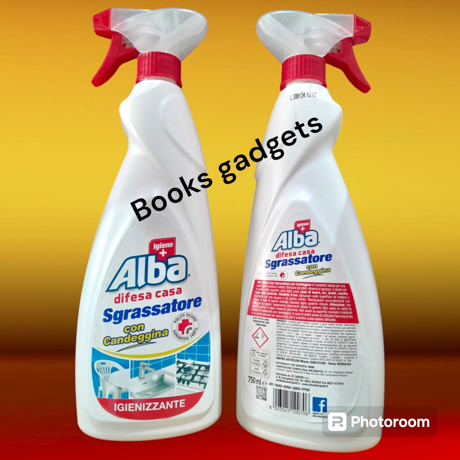 7 Pezzi Alba Spray Sgrassatore con Candeggina 750ml - Offerta Stock Casa