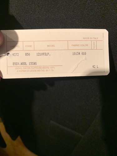 Zanella Mens Black Sport Coat / Jacket Size 42 Long 42L - Bild 4 von 6