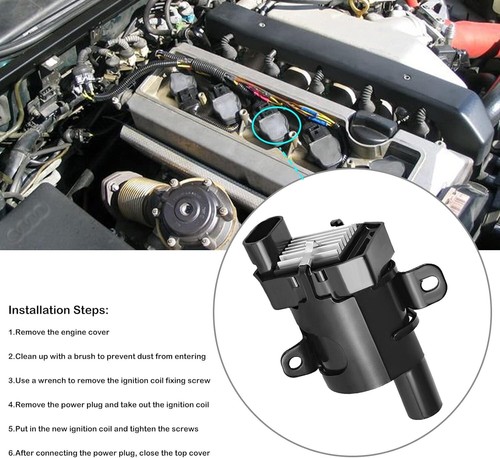 Set of 8 round Ignition Coil Pack for V8 5.3 6.0 Chevy Silverado 1500 2500 Tahoe - Picture 5 of 7