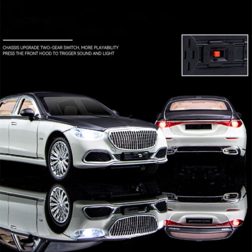 White Pull Back Alloy Metal 1/24 Car Model Birthday Gift With Sound & Light - Picture 9 of 9