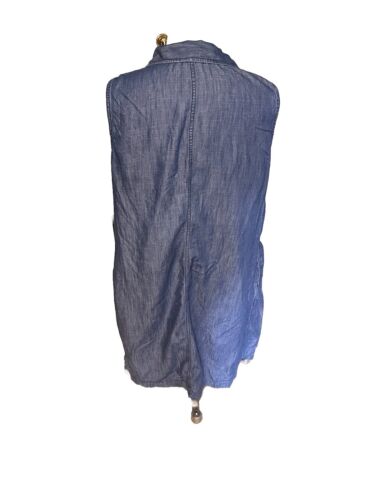 TALBOTS Sleeveless Cotton Chambray Dress Women’s Size 16W 55/45 Cotton/Lyocell - Picture 4 of 6