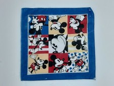 Vintage Disney Mickey Mouse cloth bandana 21" The Walt Disney Co Made in U.S.A