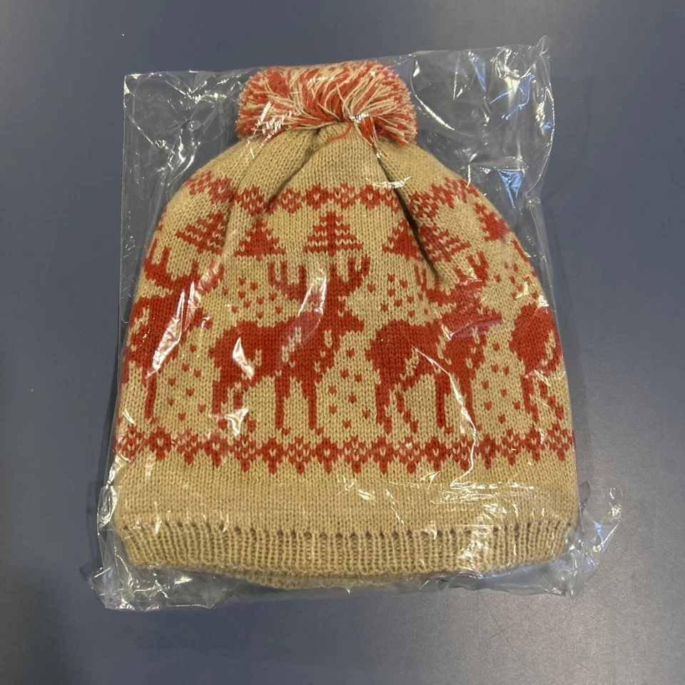 Home Alone Moose Winter Hat New Beanie Pom Pom Christmas Kevin!  McCAllister - Image 4 of 4