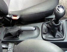 OPEL CORSA C Schaltknauf Und Handbremse Aus Echtem Leder Schwarz Made In Italy