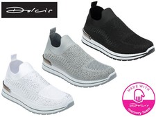 Dolcis Womens Trainers Athletic Slip On Walking Shoes Breathable Sports Sneakers