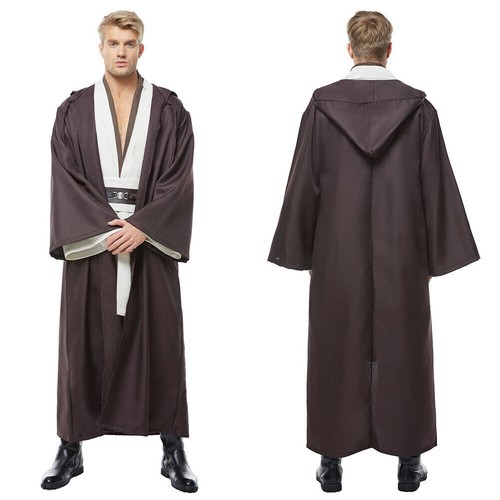 Star Wars Kenobi Robe Jedi Tunika Umhang mit Kapuze Cosplay Kostüm Only Cape Men - Bild 1 von 19
