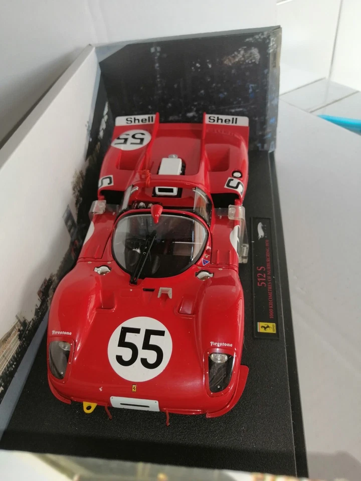 FERRARI 512 S 1000KM NURBURGRING 1970 HOTWHEELS ELITE SCALA 1/18 - Immagine 3 di 4