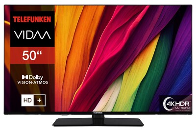 Telefunken XU50VP750M Fernseher 50 Zoll Smart TV VIDAA 4K HDR Dolby Vision 2026