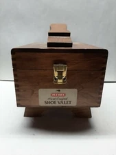 Vintage Kiwi Hand Crafted Shoe Valet Shine Box with shoe rest handle 