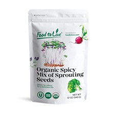 Food to Live Organic Spicy Mix of Sprouting Seeds, 12 Ounces Non-GMO Broccoli