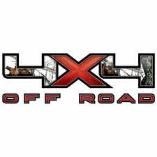 Mossy Oak Graphics 13035-WR-L Winter Camo 4X4 'Red X' Style Decal 16.5" x 6.5"