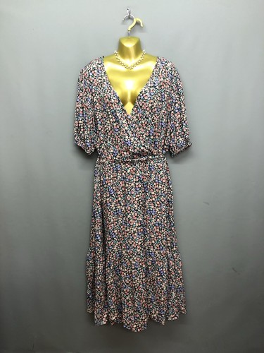 NUEVO F&F Vestido de té de verano con cinturón floral Ditsy para mujer Reino Unido 18 EUR 46 PRECIO DE VENTA SUGERIDO POR EL FABRICANTE £18 - Imagen 2 de 14