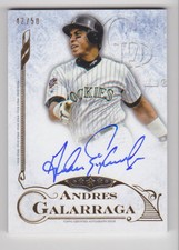 ANDRES GALARRAGA 2015 Topps Five Star Gold Auto #D 42/50 Rockies 