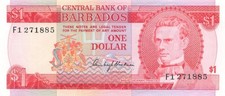 Barbados  -  1 Dollar  -  Serie F1  -  P-29  - XF