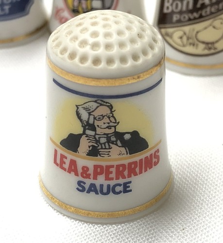 Franklin Mint - Lea & Perrins Worcestershire - FP Fine Porcelain Thimble 1980 - Picture 2 of 3