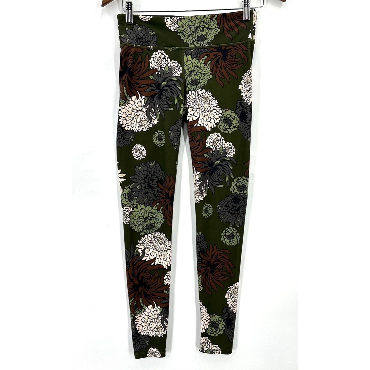 Joy Lab Leggings Womens Pull On Floral Inner Pocket Multicolor