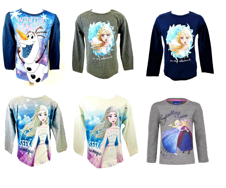 SUN CITY Froen Eiskönigin Anna Elsa Olaf Langarm T-Shirt Pullover Sweatshirt Shirt