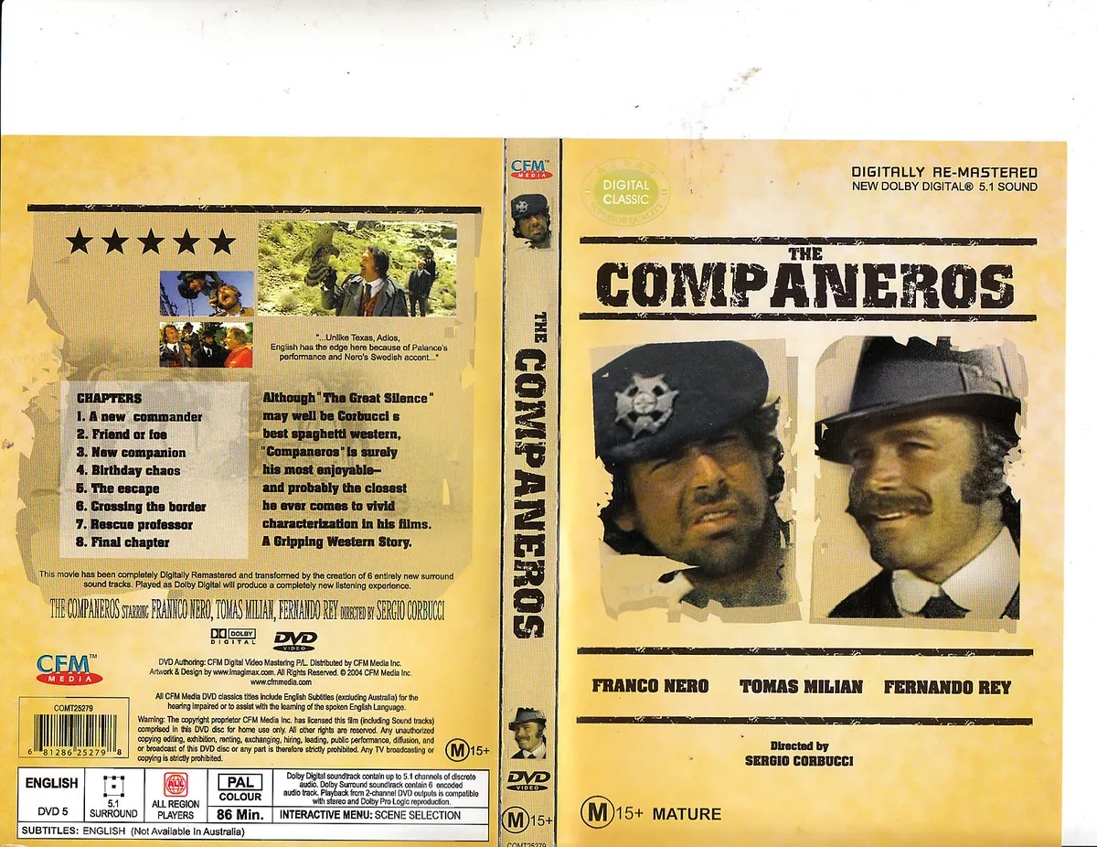The Companeros-1970-Franco Nero-Italy Movie-DVD | eBay