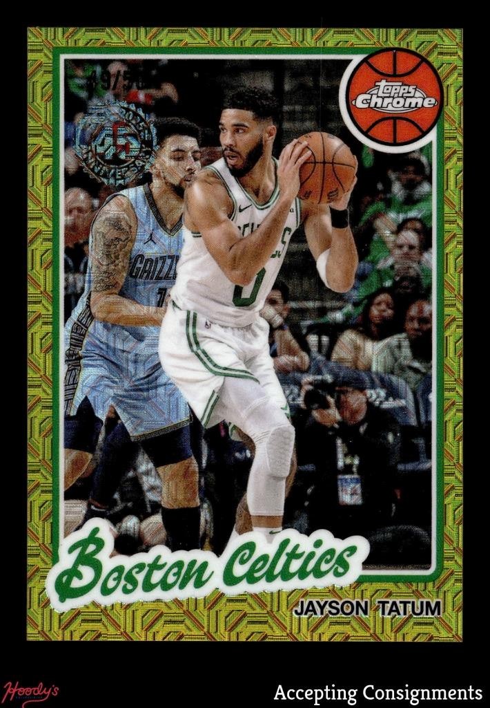 2025-26 Topps '80-81 Topps Chrome Gold Mojo Refractors #TCJT Jayson Tatum 49/50