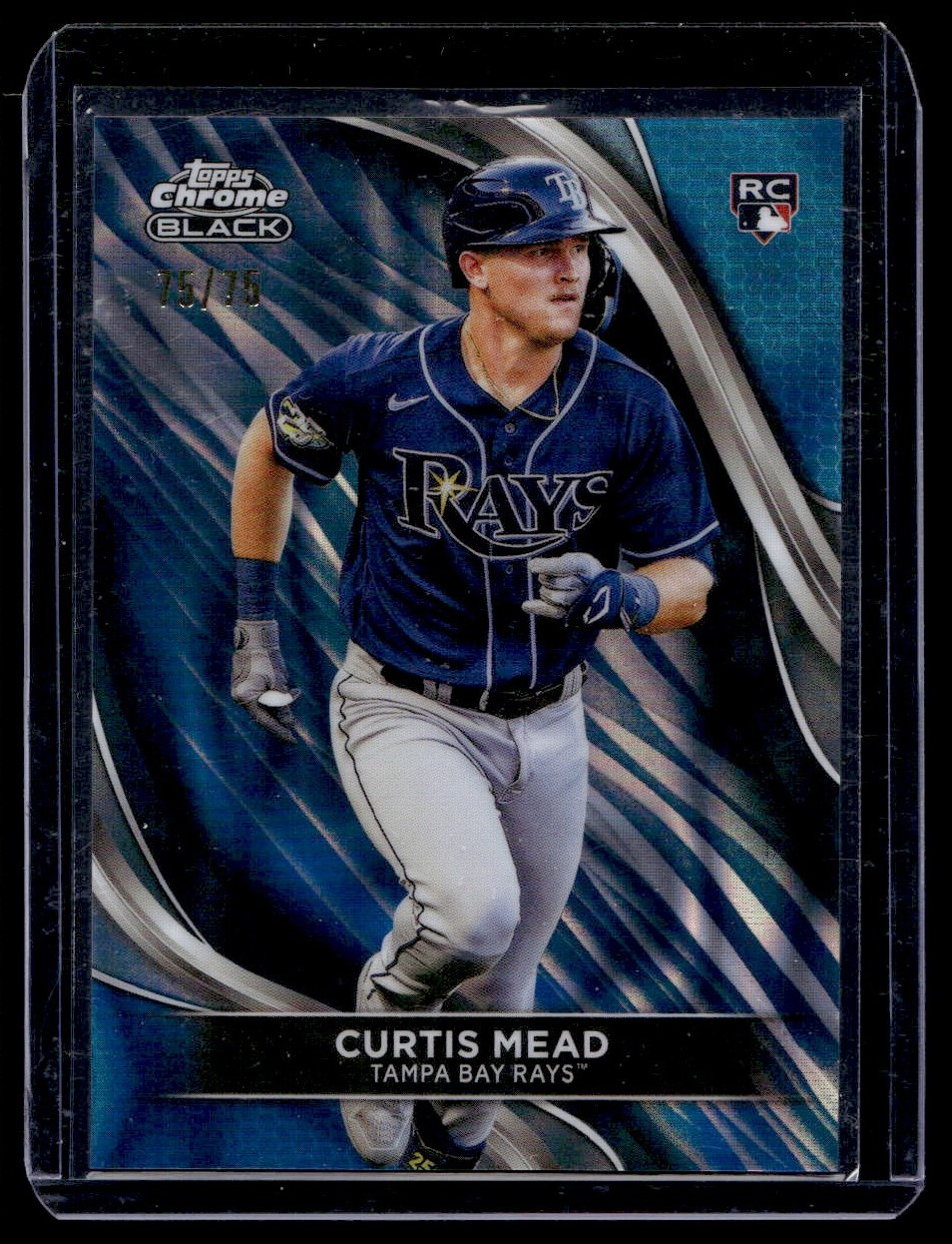 2024 Topps Chrome Black #27 Curtis Mead Rookie Blue Refractor /75