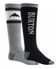 Burton Weekend Midweight Snowboard Ski Socks Black Gray Mens Lrg 10.5-13.5
