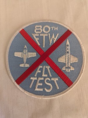 US Air Force 80th Engineering Training Wing Flight Test embroidered patch 4.25''