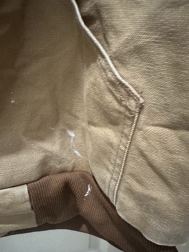 Vintage y2k 2005 brown J131 Carhartt hooded work wear jacket USA Medium Regular - Picture 4 of 13